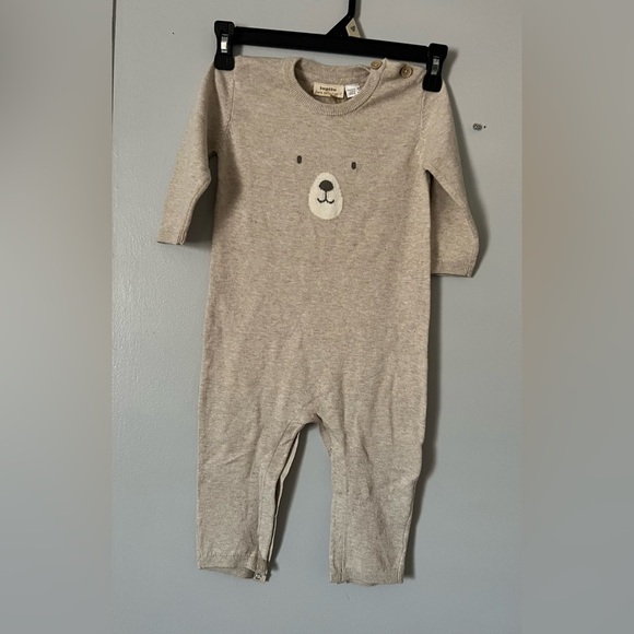 Cozy Gray Bear Kids Footie - Picture 1 of 4